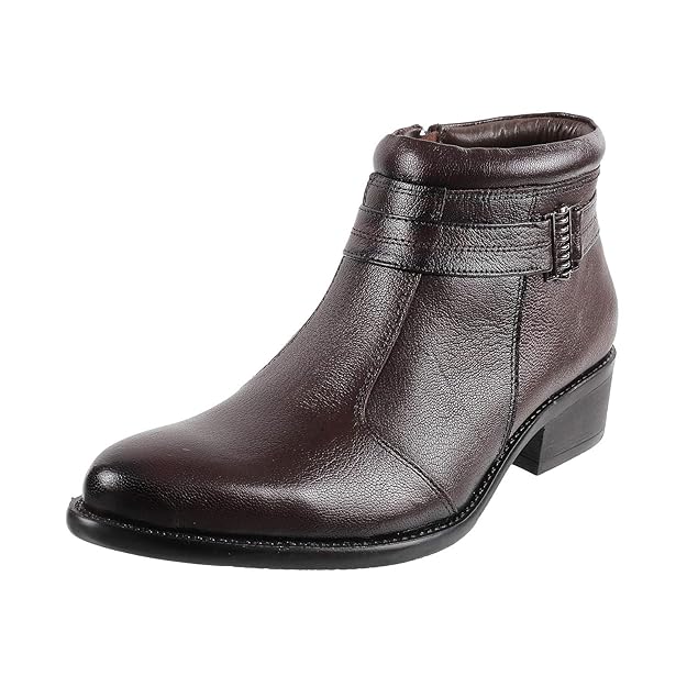 Buy Metro Men's Brown Leather Boots (196279) at Amazon.in