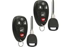 Key Fob Keyless Entry Remote with Ignition Key fits Chevy Suburban Tahoe Traverse/GMC Acadia Yukon/Cadillac Escalade SRX/Buic