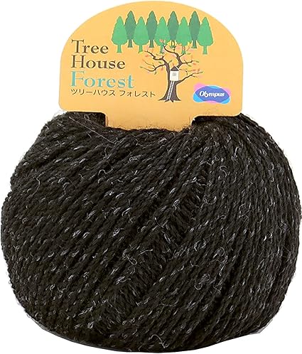 Amazon Co Jp オリムパス製絲 ツリーハウス フォレスト 毛糸 並太 Col 110 ブラック 系 40g 約90m ホビー 通販