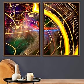 signwin 2 Piece Framed Canvas Wall Art Abstract...