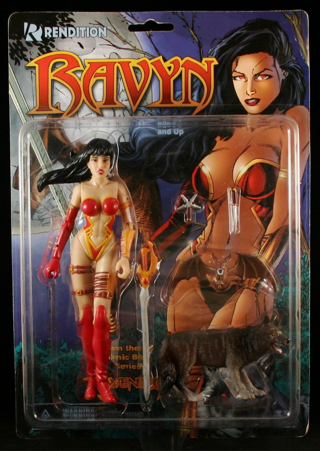 RAVYN from the Hit Comic Book Series THE RAVENING Avatar Press 7 Inch RENDITION 1998 Action Figure & Accessories