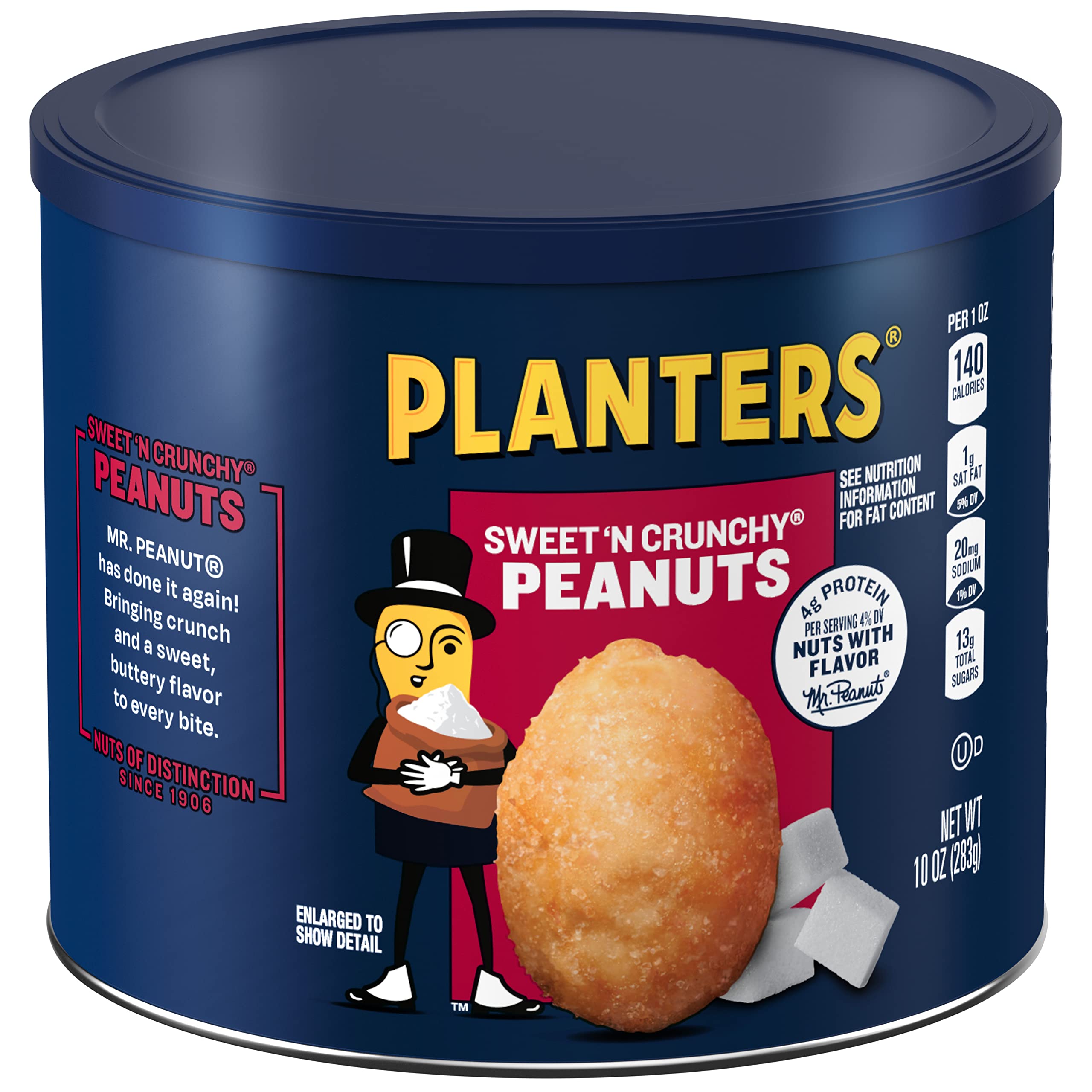 PLANTERS Sweet ‘N Crunchy Peanuts, 10 oz. can (Pack of 6)