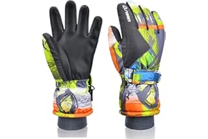 RunRRIn Ski Gloves, Waterproof Snow Gloves -30℉ Winter Gloves for Cold Weather, Warm Snowboarding Gloves - for Men, Women, Kids, Boys and Girls