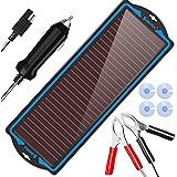 SUNAPEX 12V Solar trickle Charger,Battery Charger,Battery maintainer Portable Power Solar Panel Suitable for Car, Motorcycle,