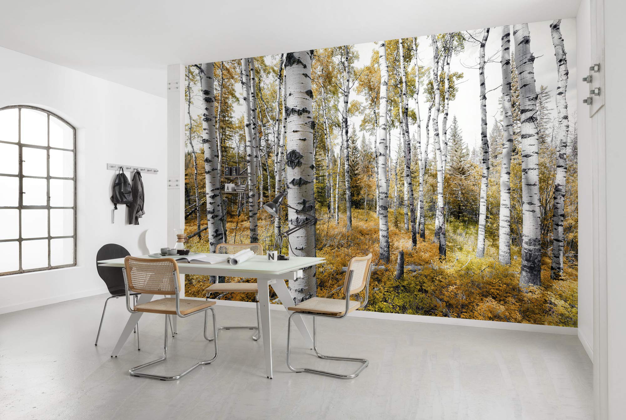Komar SHX9-015 Non-Woven Photo Wallpaper Colourful ASPENWOODS XXL Decoration Nature Landscape Bedroom Living Room Office Hallway 450 x 280 cm (Width x Height) Multi-Coloured