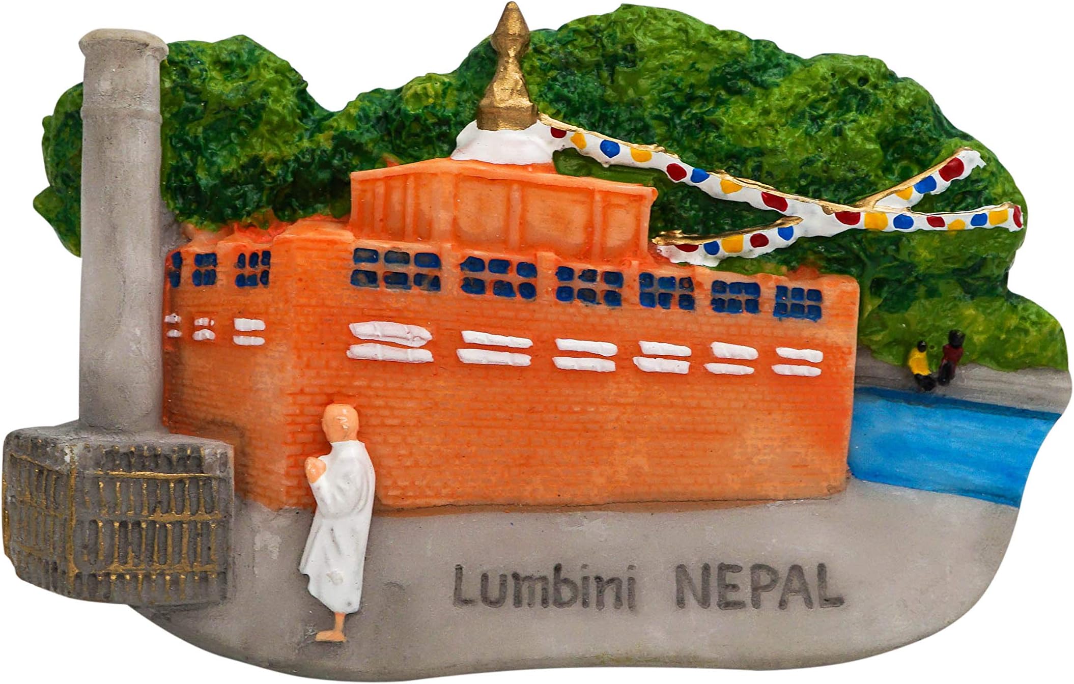 zamonji Lumbini Nepal 3D Handmade Fridge Magnet Tourist Travel Souvenir