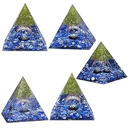 mookaitedecor Peridot Tree of Life Orgone Pyramid