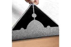 YINTTIAN Rug Non Slip Grippers, Reusable Rug Corner Tape Pads for Hardwood Floors and Tiles, Strong Firmly Carpet Tape for Area Rugs, Removable and No Residue on Floor, 16Pcs