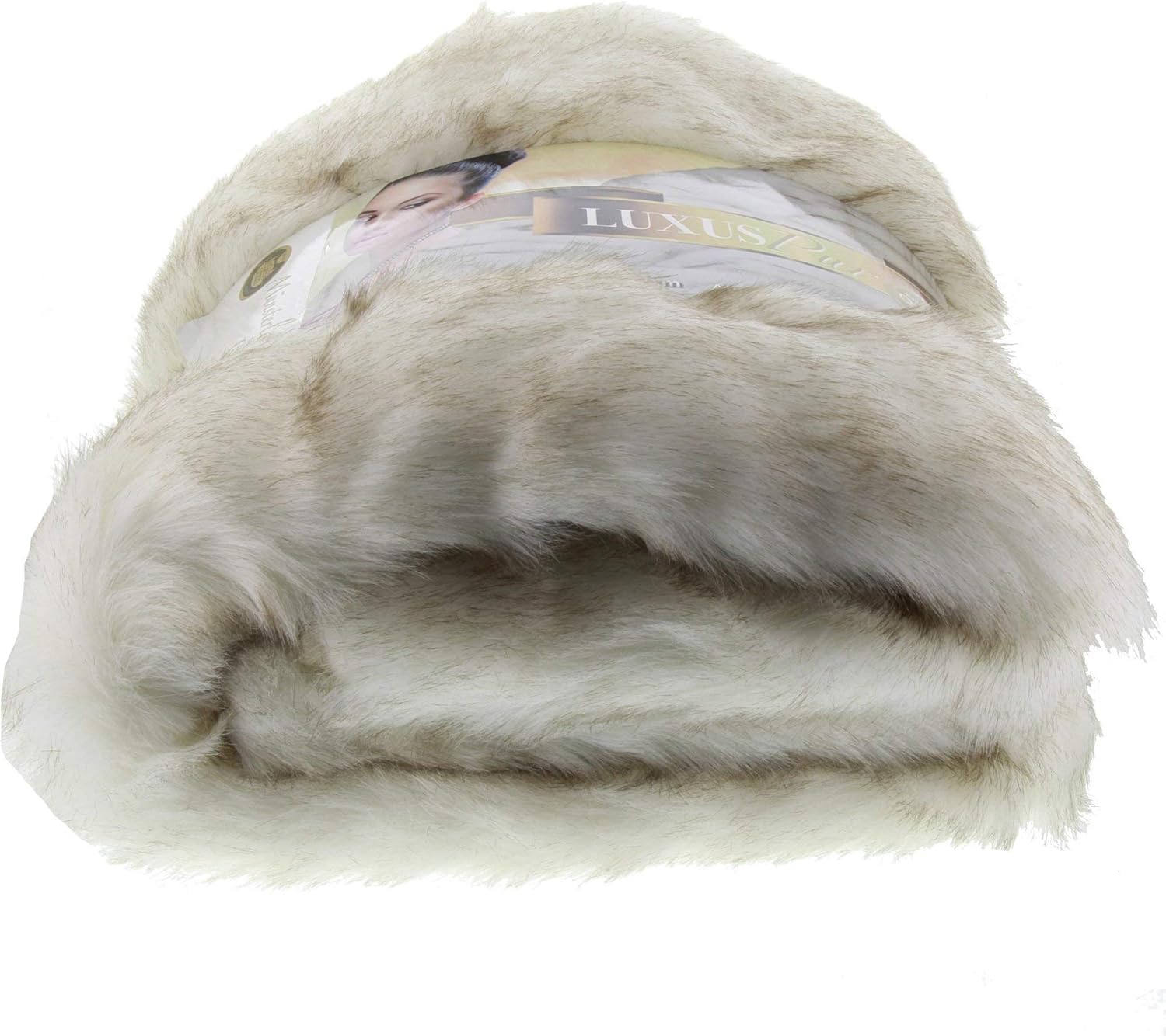 Gözze - Throw/Blanket, Edle Felloptik, Arctic Fox Design, 150 x 200 cm - White - Image 3