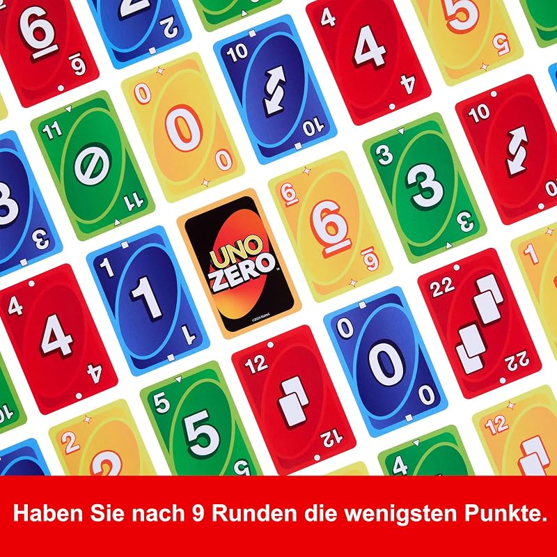 UNO Zero Kartenspiel, ab 7 Jahren, 2–8 Spieler