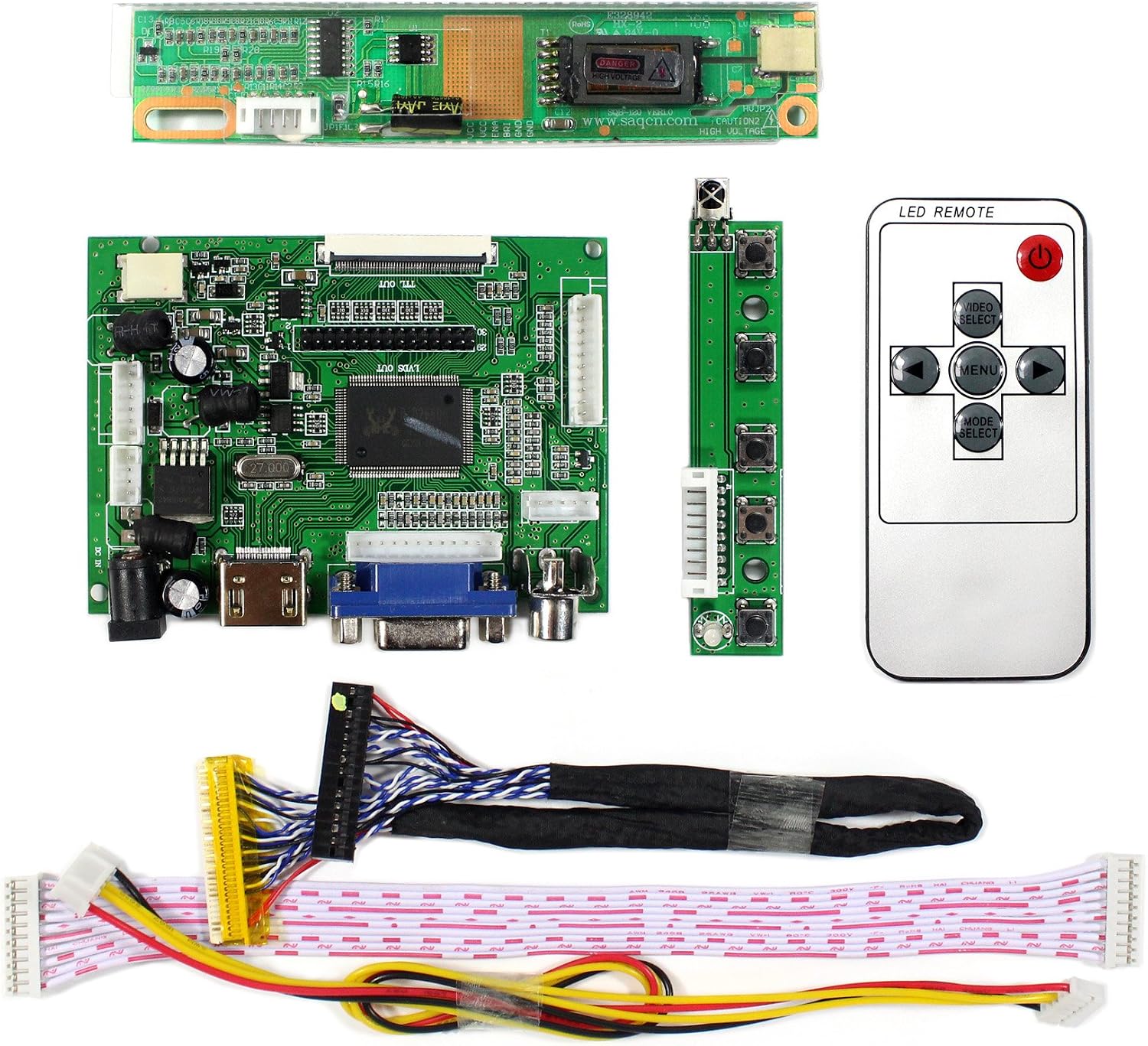 VSDISPLAY LVDs Controller Board 30pin for 15.1" 17.1" 1440x900 LP171WP4 LP171WX2 LP154WP1 CLAA154WP05 N154C3 B154PW01 LTN170X2 LTN170WX 1CCFL LCD Screen - Image 3