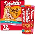 Delectables Squeeze Up Variety Pack, Creamy Squeezable Puree, Lickable Wet Cat Treats, Grain Free, No Added Fillers, No by-Products, No Added Preservatives, 0.5 Ounces Tube, 72 Tubes Total