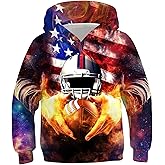 Belovecol Boys Hoodies 3D Printed Hooded Sweatshirts Casual Long Sleeve Pullover with Pocket for 6-16 Years