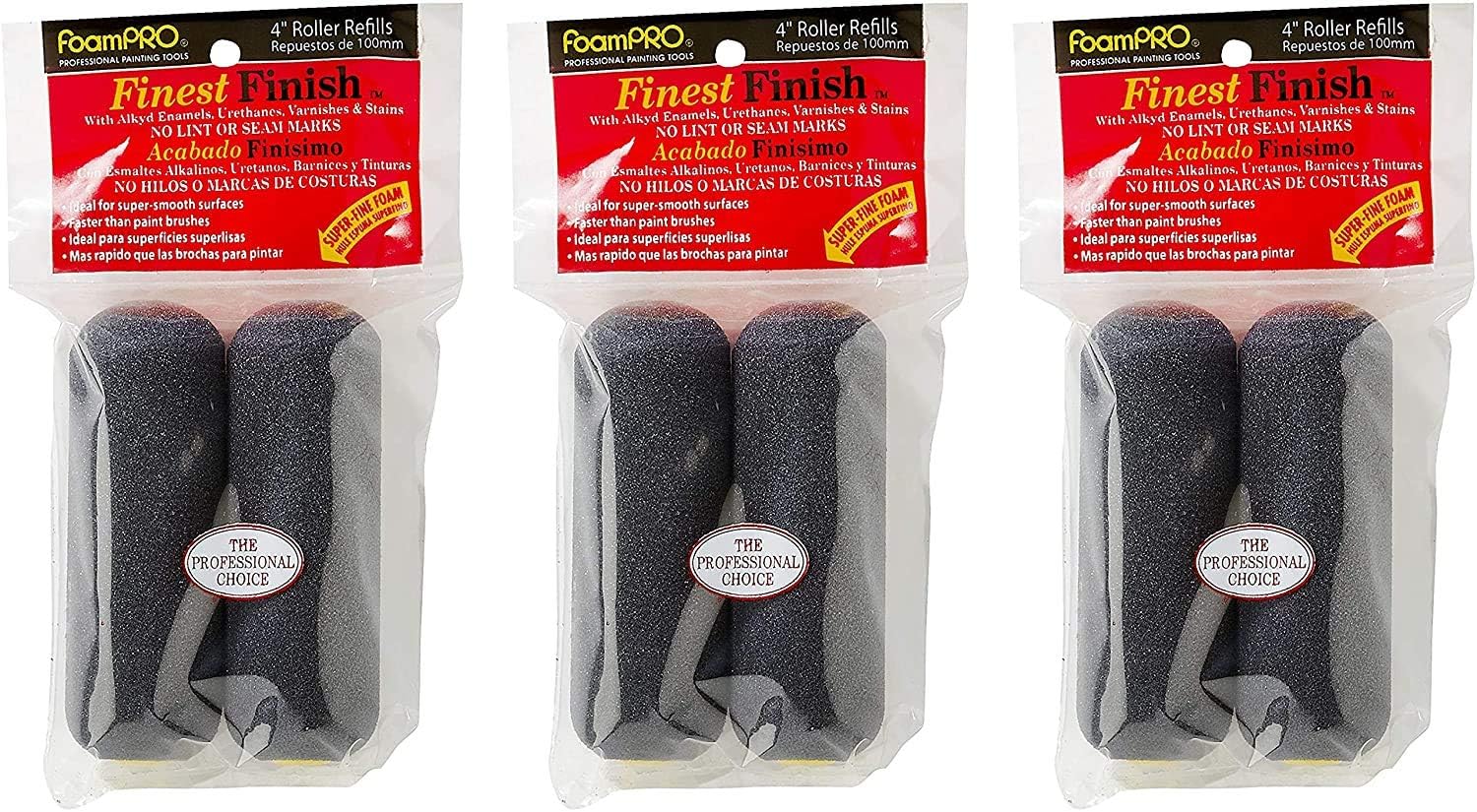 FOAM PRO 185 Foam Paint Brush Refills, Pack of 2 - Paint Rollers - 