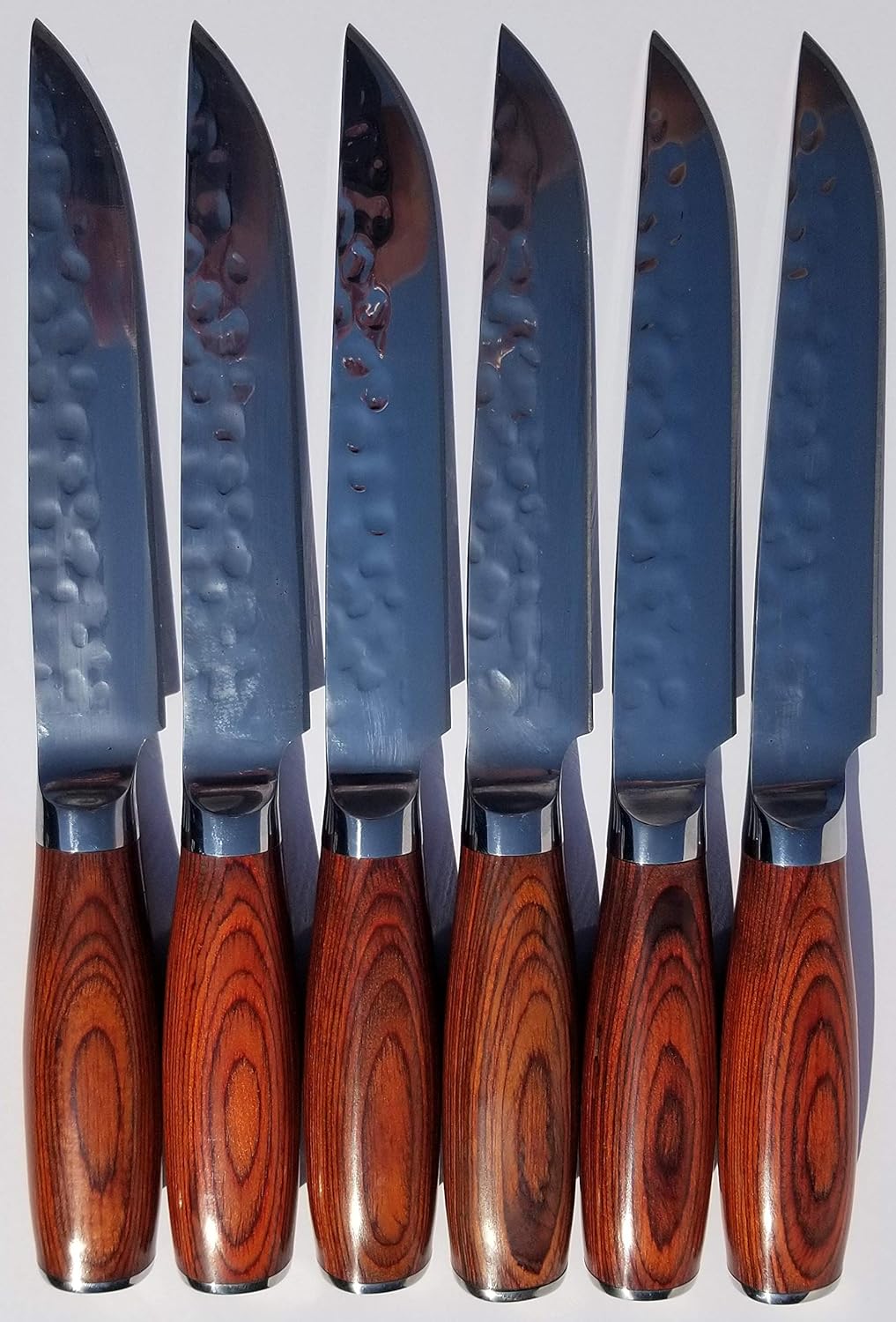 D&G Dinner Steak Knives Non Serrated Hammered Japanese