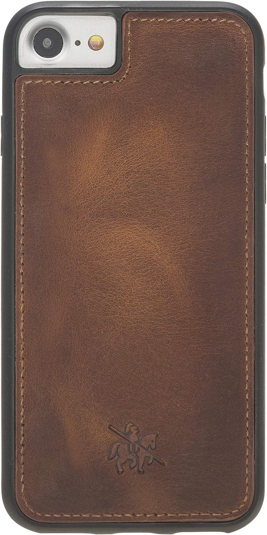 Venito Lucca Leather Case Compatible with iPhone SE 2020 iPhone 8 and iPhone 7 – Extra Secure with Padded Back Cover (Antique Brown)