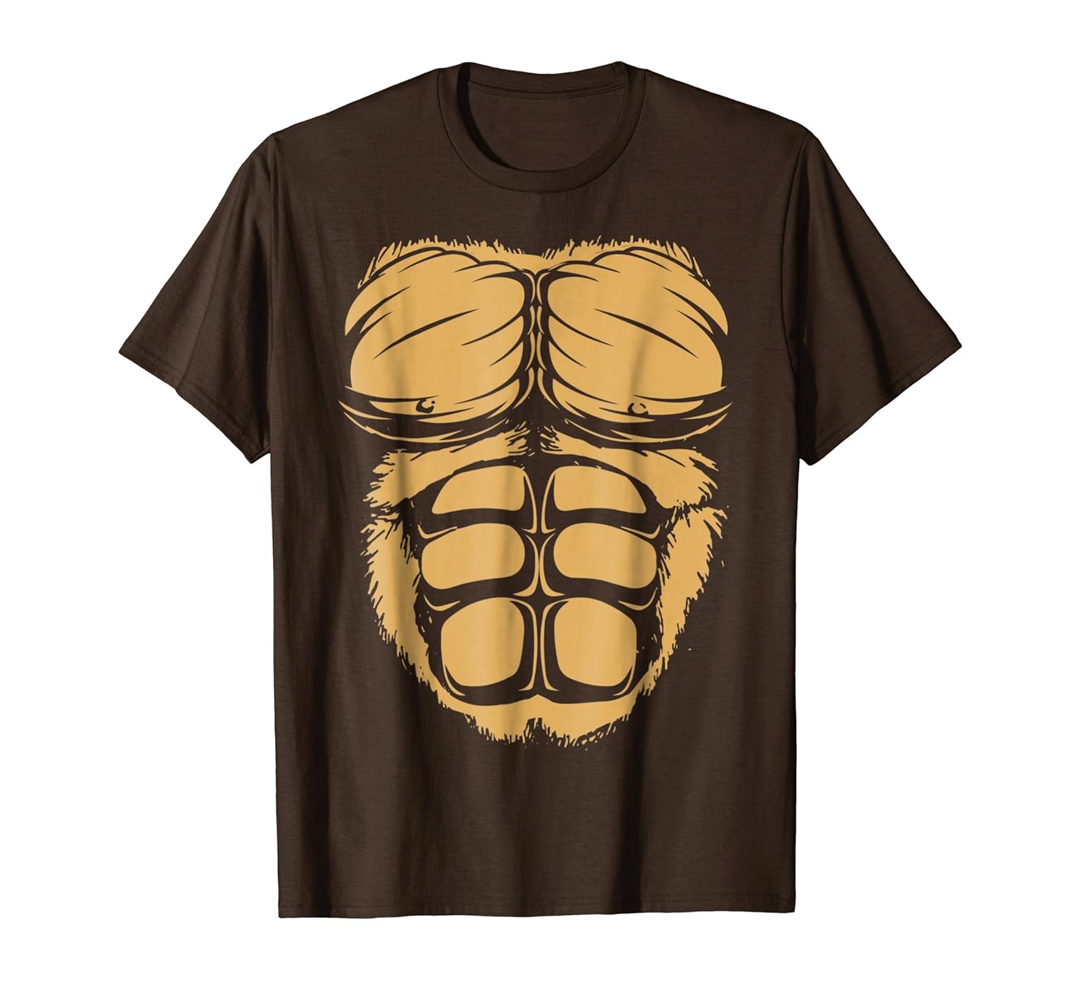 Gorilla Chest Muscles Abs Costume T-Shirt | Halloween Gift- TPT