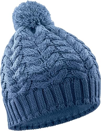 Salomon Gorro para esquí nórdico y senderismo, Mujer, POLY BEANIE, Azul