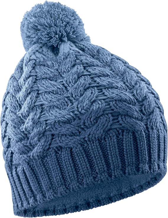 Salomon Gorro para esquí nórdico y senderismo, Mujer, POLY BEANIE, Azul