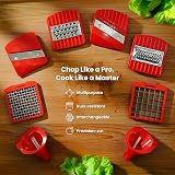 AEX 8-Blade Manual Vegetable Chopper with Container and Tools view 2