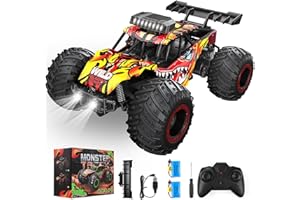 DESIVO Remote Control Car, RC Truck for Boys 5-12, High Speed All Terrain Kids Toys, Monster Truck for Girls, With Car Body Lights & Headlights for Christmas Halloween Thanksgiving
