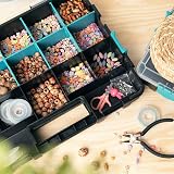 Navaris Plastic Storage Box Stackable Organizer Tool Case w/ Removable Divider view 5