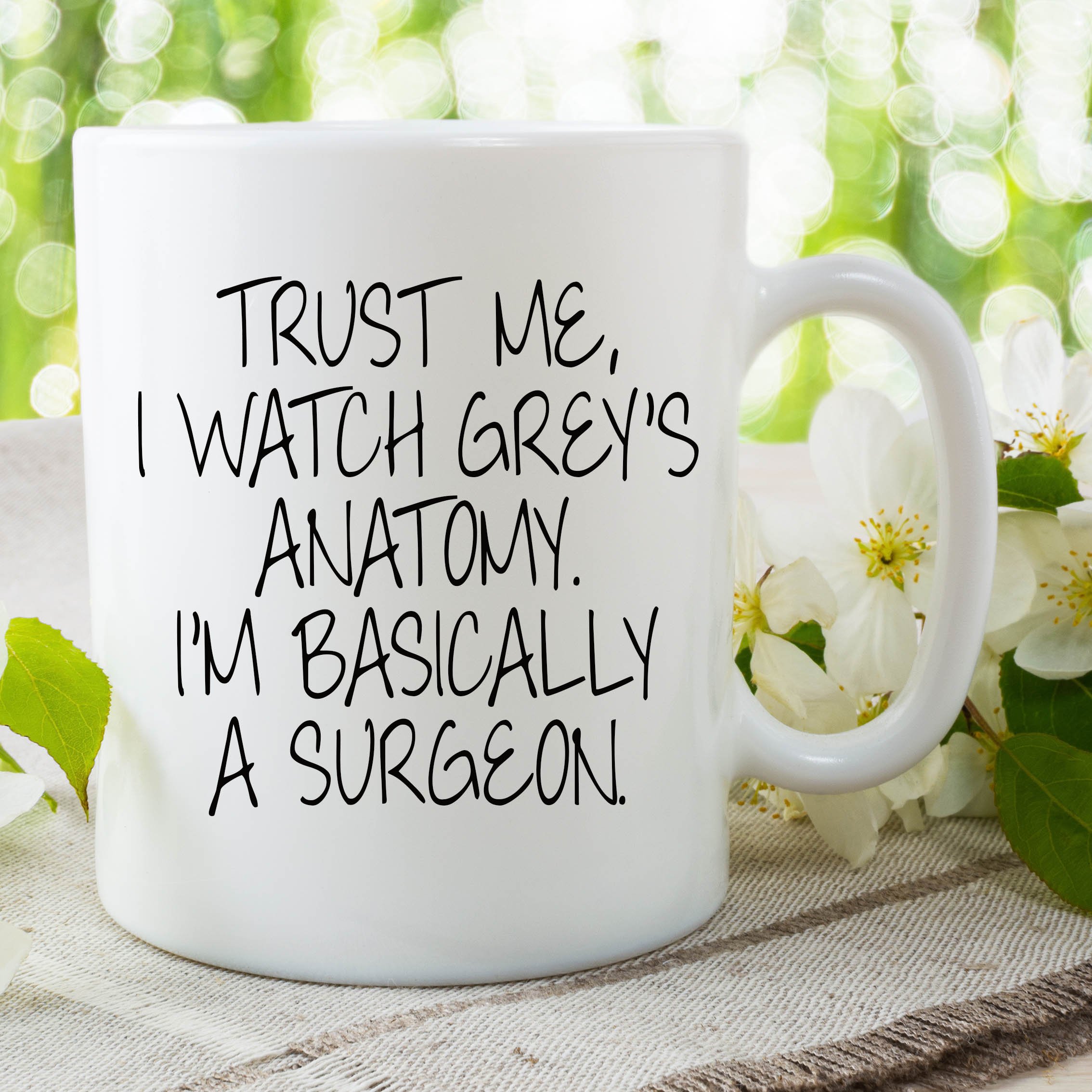 Funny Novelty Mugs Grey's Anatomy TV Show Gifts Adult Humour Cups WSDMUG711