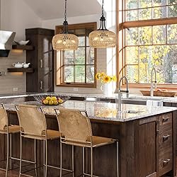 HMVPL Farmhouse Chandelier for Dining Room, 3-Light