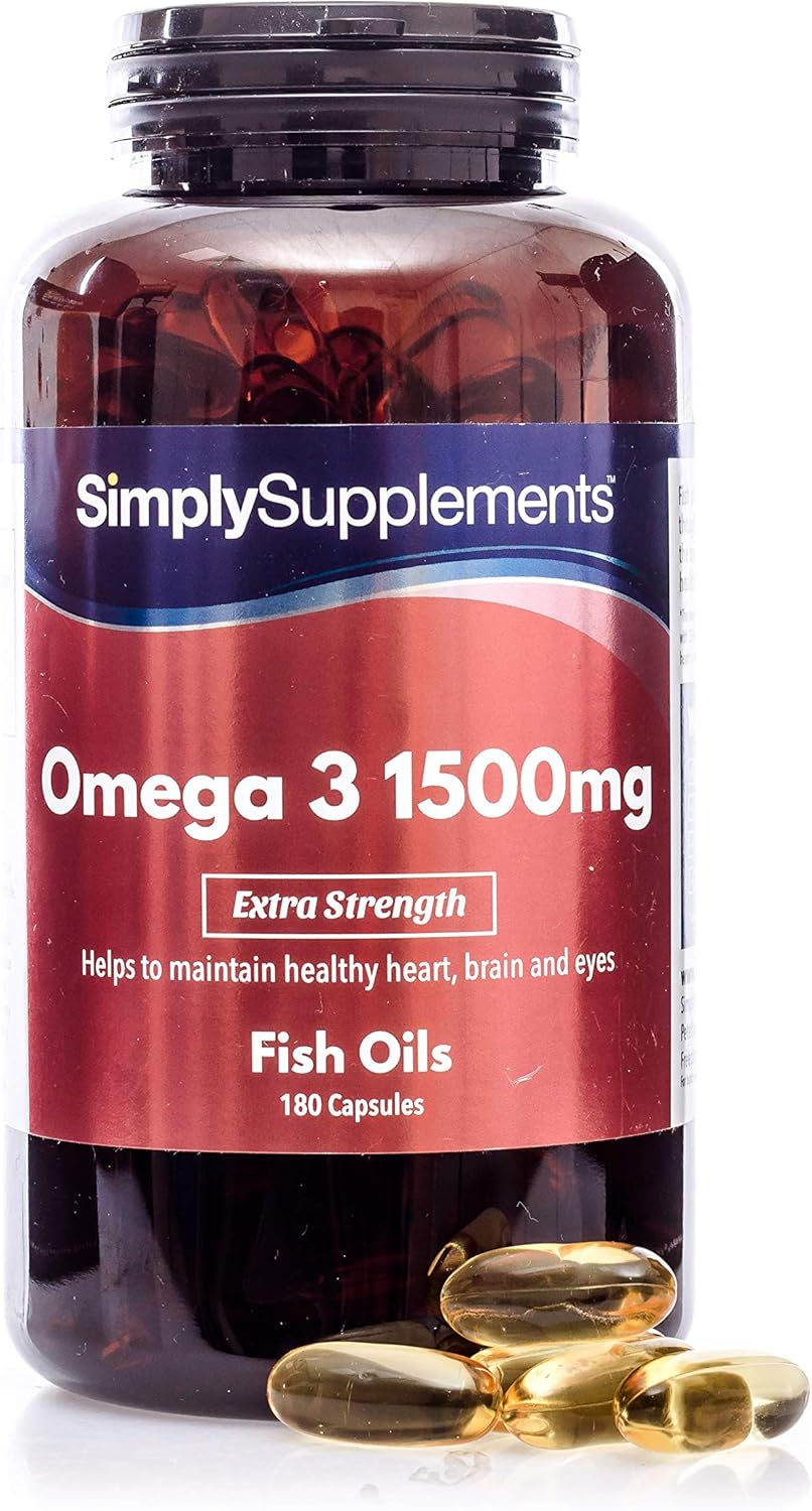 Extra Starkes Omega 3 1500mg Reich an EPA und DHA 180 Kapseln