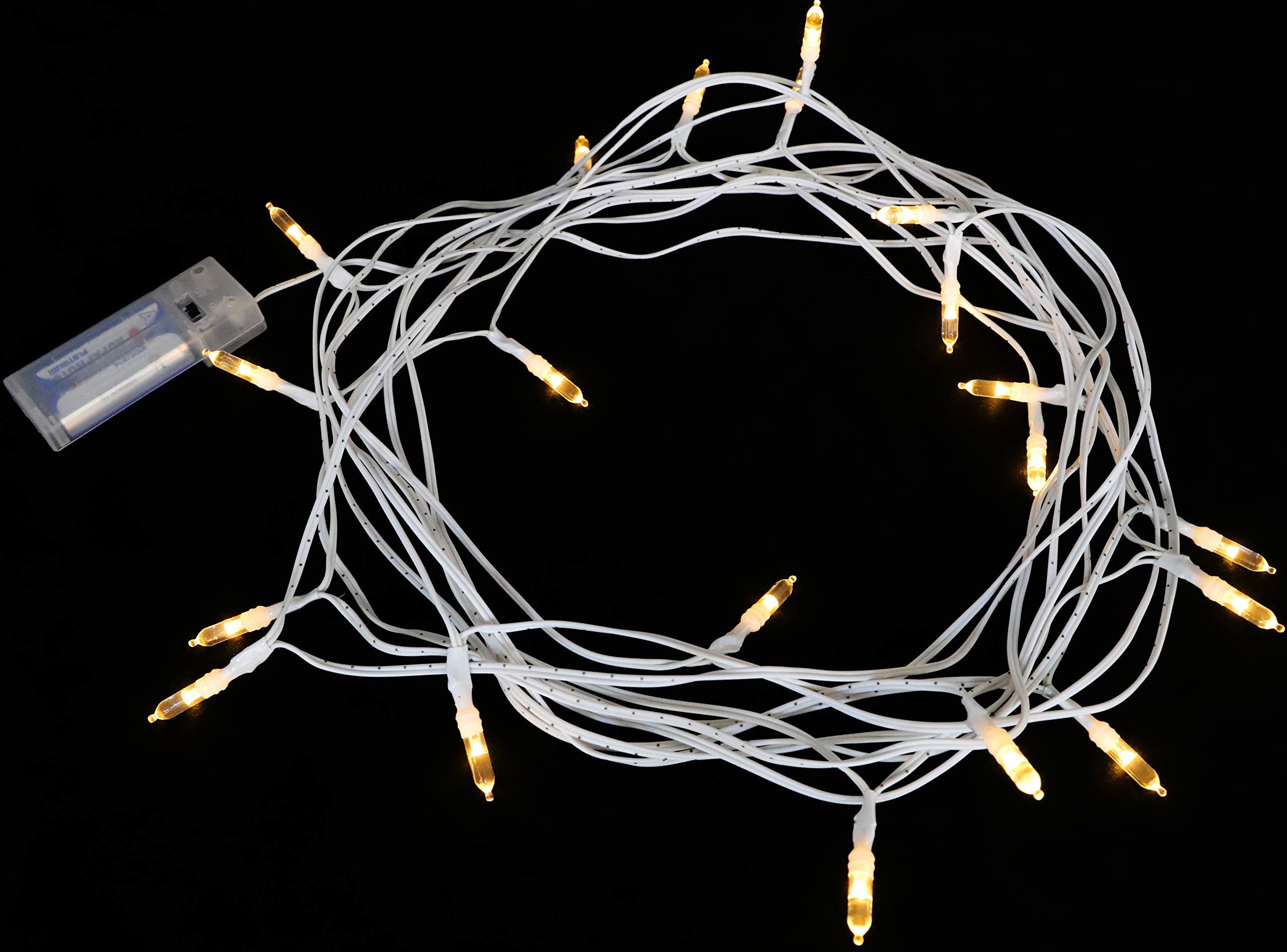 Christmas Concepts® Battery Operated Fairy Lights with 20 White LED's - 2m (6.6ft) Length - Christmas/Wedding/Everyday Decoration Ltd