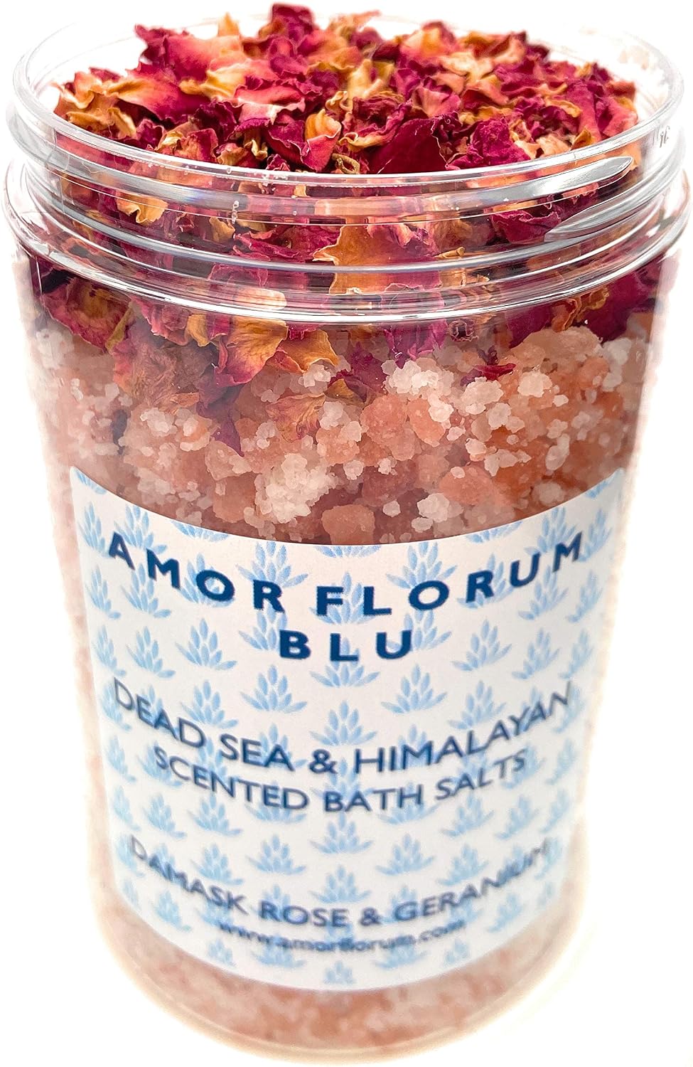Amor Florum Blu, Himalayan and Dead Sea Bath Salts, Rose, Geranium. 100% Natural. Infused with Botanical Oils to Detox - Image 3