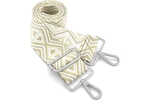 GINJKGO Silvery Purse Straps Replacement Crossbody - Guitar Strap for Purse Crossbody