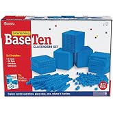 Learning Resources Interlocking Base Ten Classroom Set | Base Ten Blocks for Classroom, Plastic Linking Cubes for Kids, Math Manipulatives, Place Value Learning, Number Block Set