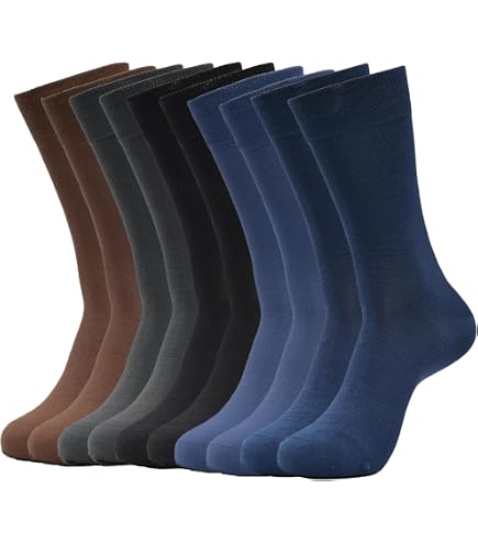 100 cotton men's dress socks Sock Snob 12 Pair Multipack Mens 100% Diabetic Friendly Non Elastic - Blue friendly undyed natural surface with no chemicals and dyes Comfortable snug fit design Seamless toes and reinforced heels and toes Ventilation channel design for moisture L.Martin Pima Cotton Crew Height