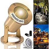 MIK Solutions Underwater Light 113 Solid Brass Submersible LED Lights with 7WMR16 LED Bulb for Watertight Bright Long Lasting