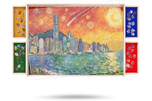 NORBASE Puzzle Board with Drawers Rotatable 360-Degree Wheels and Cover 30" x 22" 1000 Piece Wooden Jigsaw Puzzle Table Storage Organizer Portable Lightweight Design