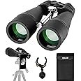 ESSLNB 15-30X80 Zoom Astronomy Binoculars with Built-in Tripod Mount Giant Binoculars with Phone Adapter and Case for Bird Watching Hunting and Stargazing