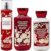 Bath and Body Works - Signature Collection - Japanese Cherry Blossom - Shower Gel - Fine Fragrance Mist & Body Lotion Trio