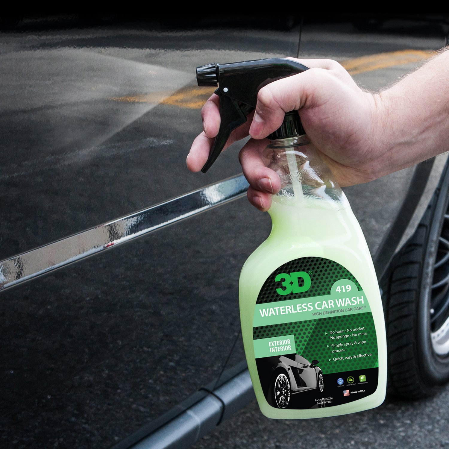 3D Waterless Car Wash 24 oz. Spray On Easy Express