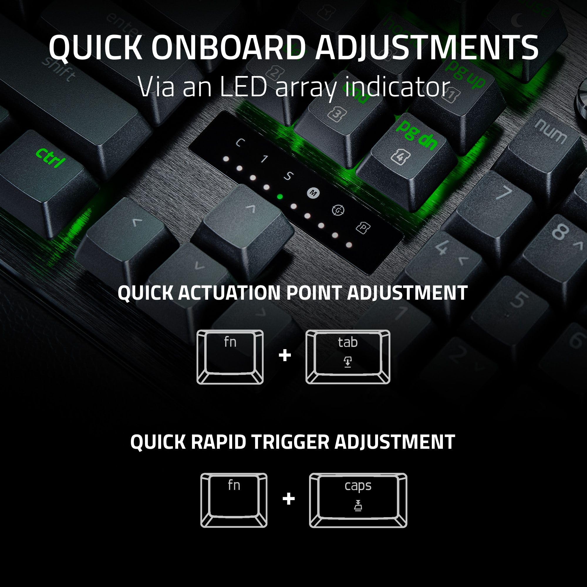 Razer Huntsman V3 Pro Esports Gaming Keyboard: Analog Optical Switches - Razer Snap Tap - Rapid Trigger - Adjustable Actuation - Media Keys & Dial - Doubleshot PBT Keycaps - Wrist Rest - Black