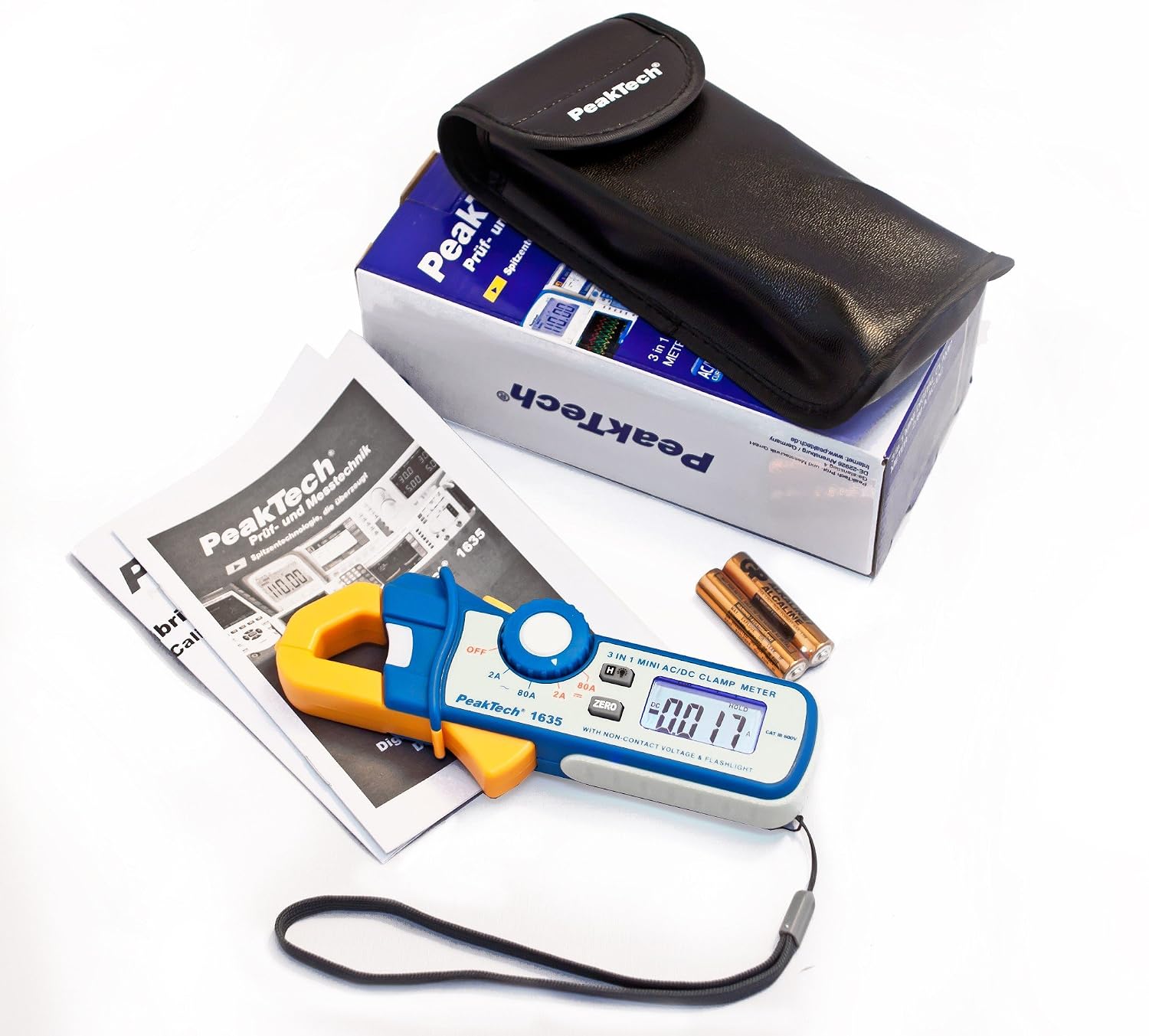 PeakTech P 1635 Creeping Current and Leakage Current Clamp with 1 mA Resolution and NCV, 1 piece, Blue - Image 5