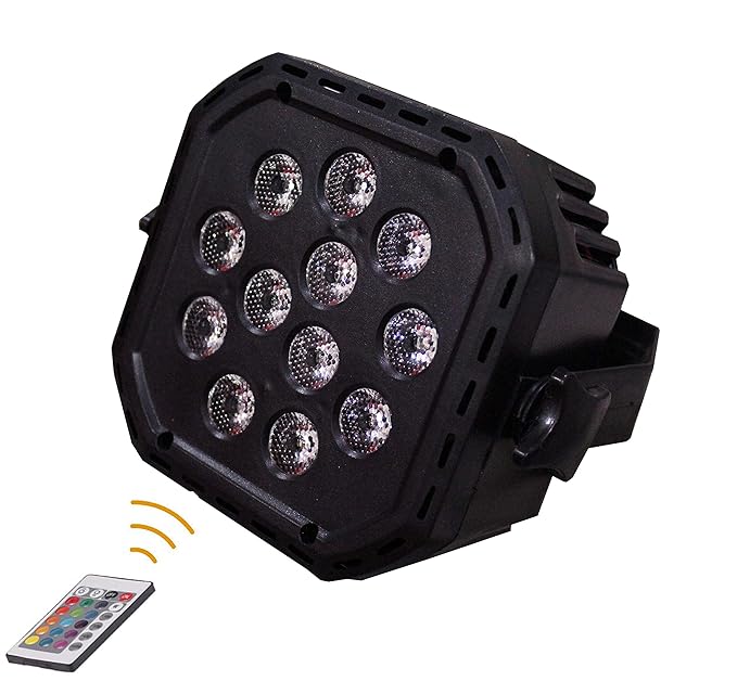 CITRA DJ Par Light 12 LEDs 60W 512 RGBW with 24 Key Remote Controller Color Mixing Wash Can Par Light for Disco Diwali Christmas Wedding Party Show Live Concert Stage Lighting