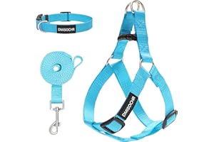 IPRAVOCI No Pull Dog Harness - Adjustable Step-in Harness & Leash Set for Small, Medium, Large Dogs - Escape Proof Soft Pet Harness for Walking, Training, Hiking, Outdoor Activities