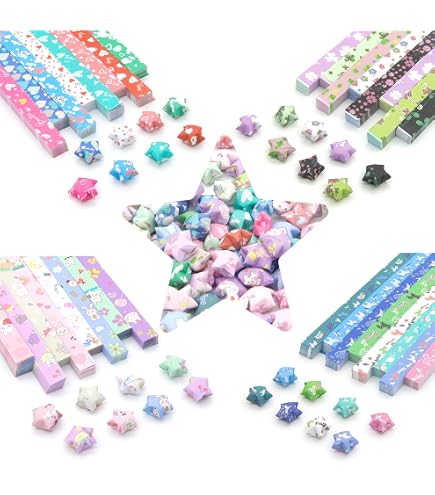 840 Bandes Papier Origami Étoiles Lumineuses | Brillent Dans Le Noir | DIY Déco Cadeaux Fêtes