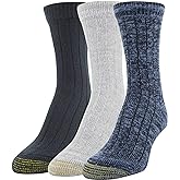 GOLDTOE Women's Ultra Soft and Cozy Crew Socks, 3-Pairs