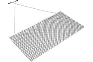 TackView 6×3 ft Steel Drag Harrow, 18 lb Heavy-Duty Chain Mat with Non-Slip Handle for ATV/UTV, Baseball Fields & Farms