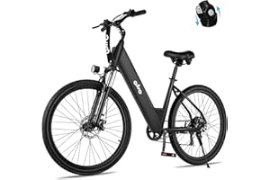Qlife Cityone Electric Bike for Adults 26" Step-Through 22MPH Ebike with 2.1" Tire,UL2849 Certified Built-in Removable Battery,Peak 750W Motor Ebikes with 7 Speed, Commuter E Bicycle