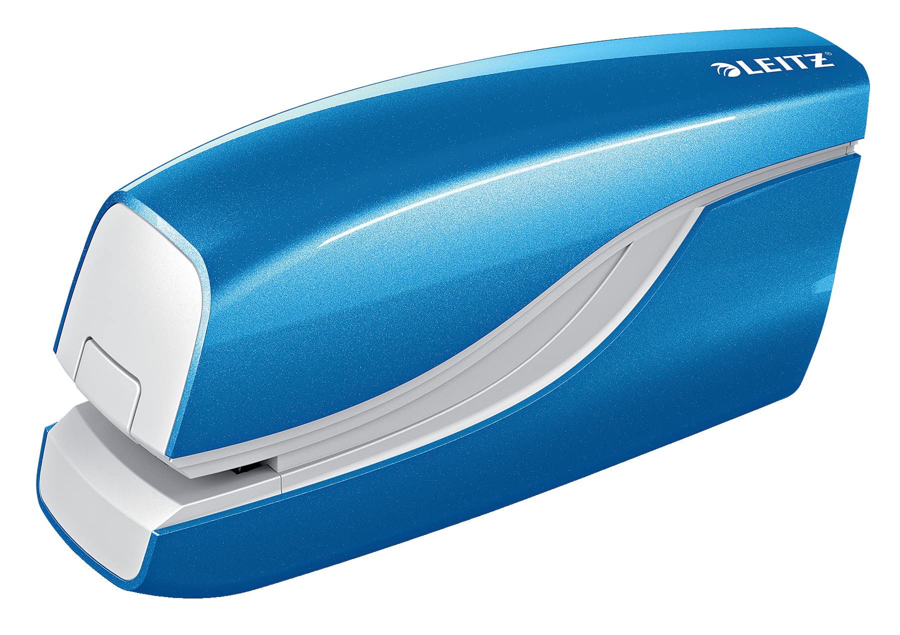 Leitz Electric Stapler, 10 Sheet Capacity, Battery Powered, WOW Range, 55661036 - Metallic Blue