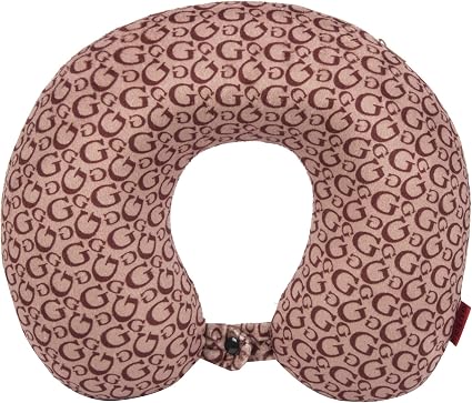 Guess Memory Foam Travel Pillow, Mocha 