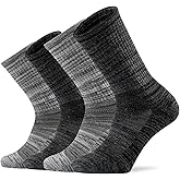 Ortis Men's Extra-Fine Merino Wool Cushioned Crew Socks with Light Weight Moisture Control Comfy for Men Outdoor Hiking Hiker